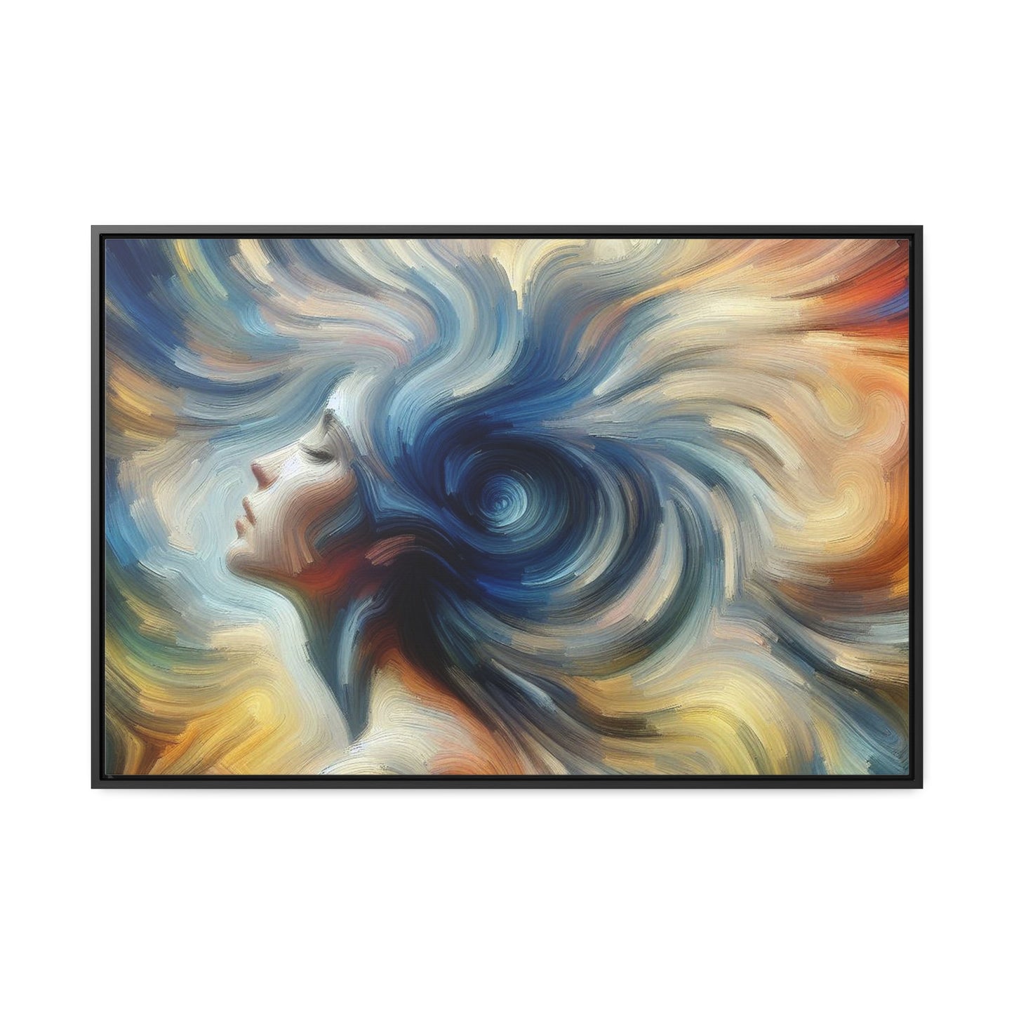 Spinning Woman Abstract Impressionist Painting - Gallery Canvas Wraps, Horizontal Frame