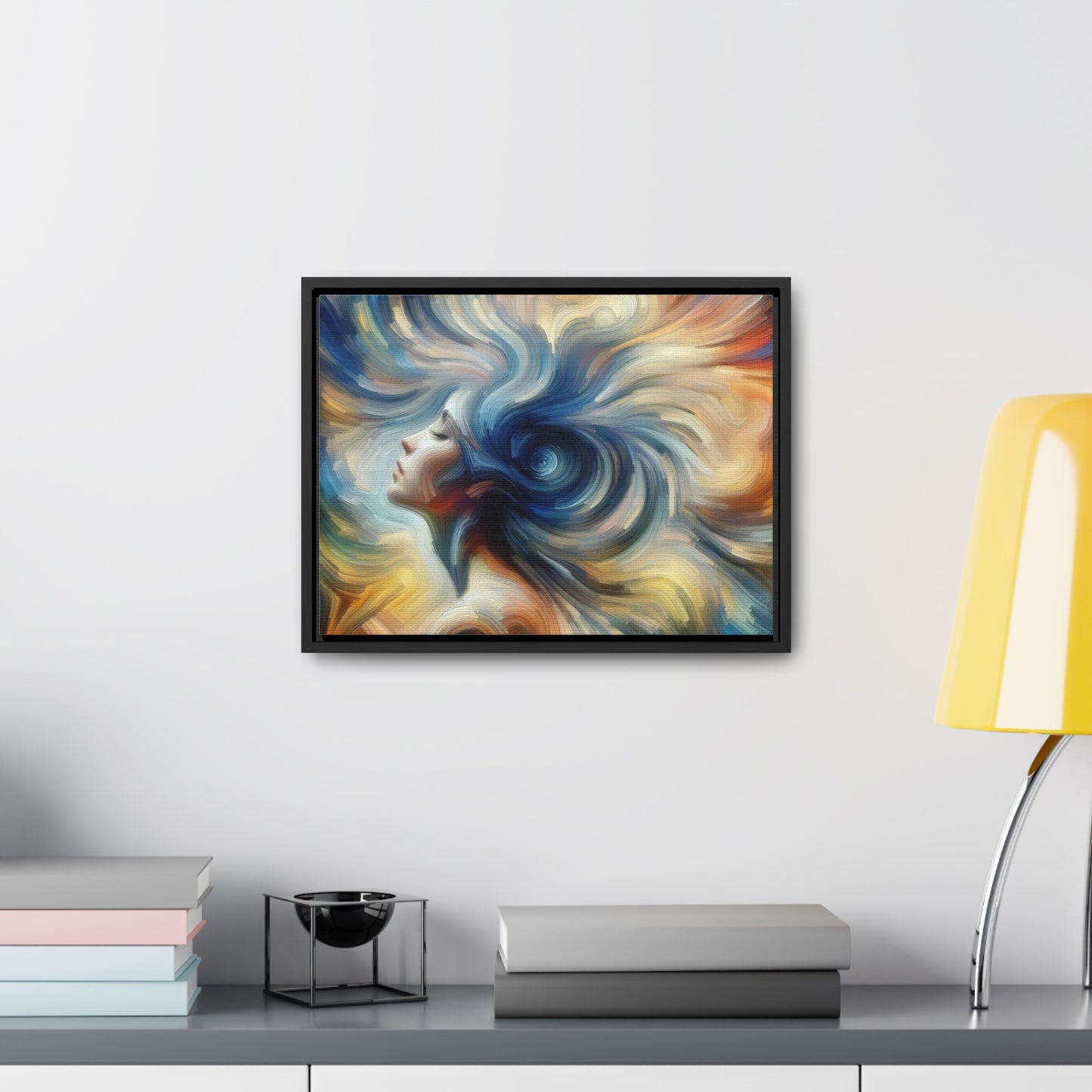 Spinning Woman Abstract Impressionist Painting - Gallery Canvas Wraps, Horizontal Frame