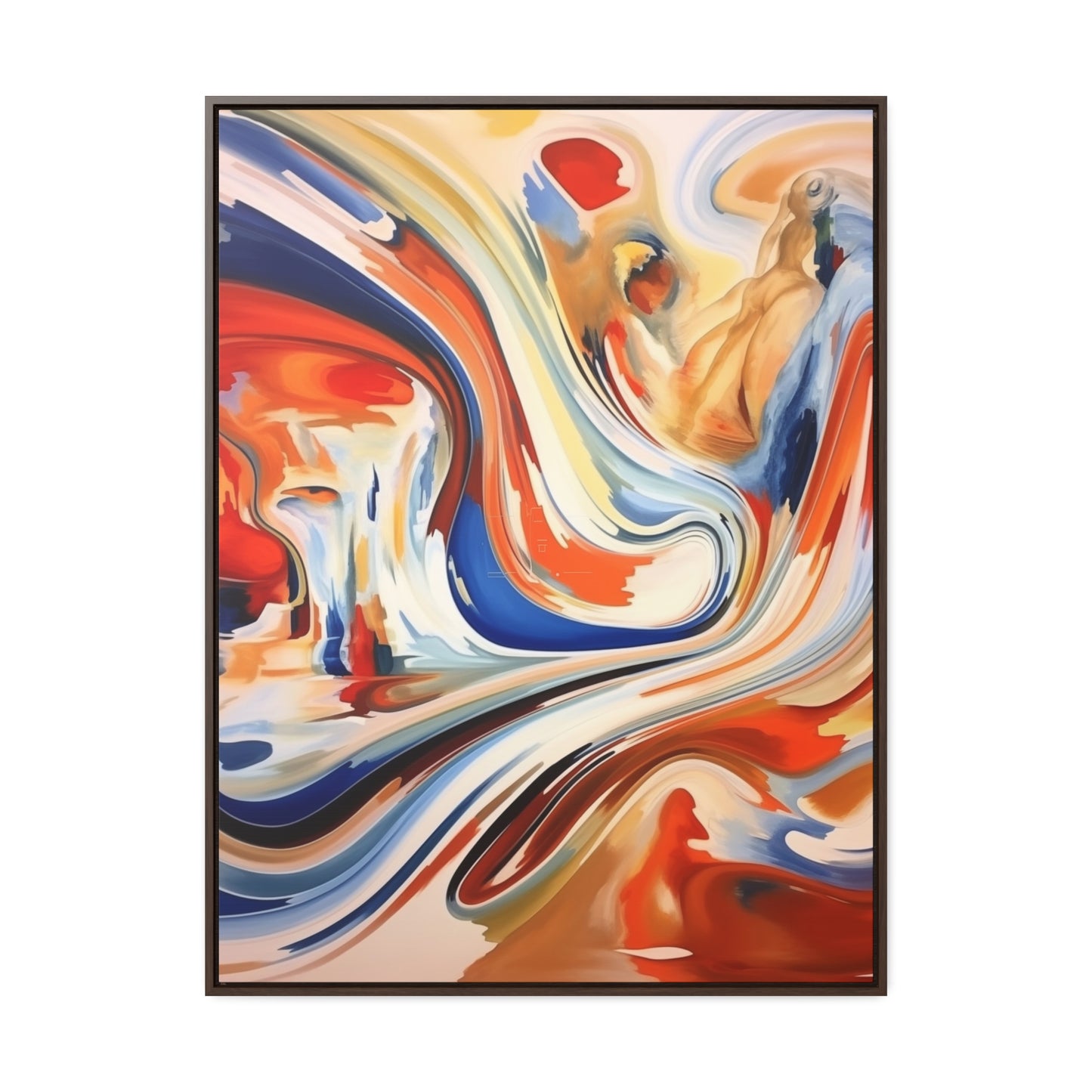 Abstract Gallery Canvas Wraps - Dynamic Swirl of Colors and Shapes