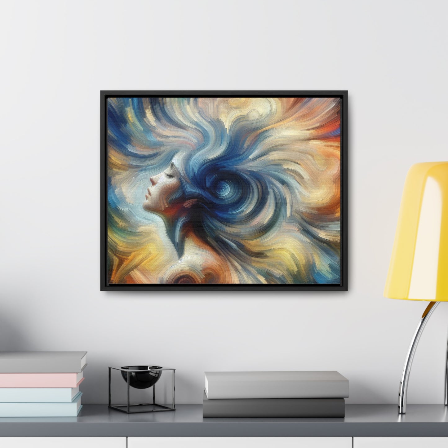 Spinning Woman Abstract Impressionist Painting - Gallery Canvas Wraps, Horizontal Frame