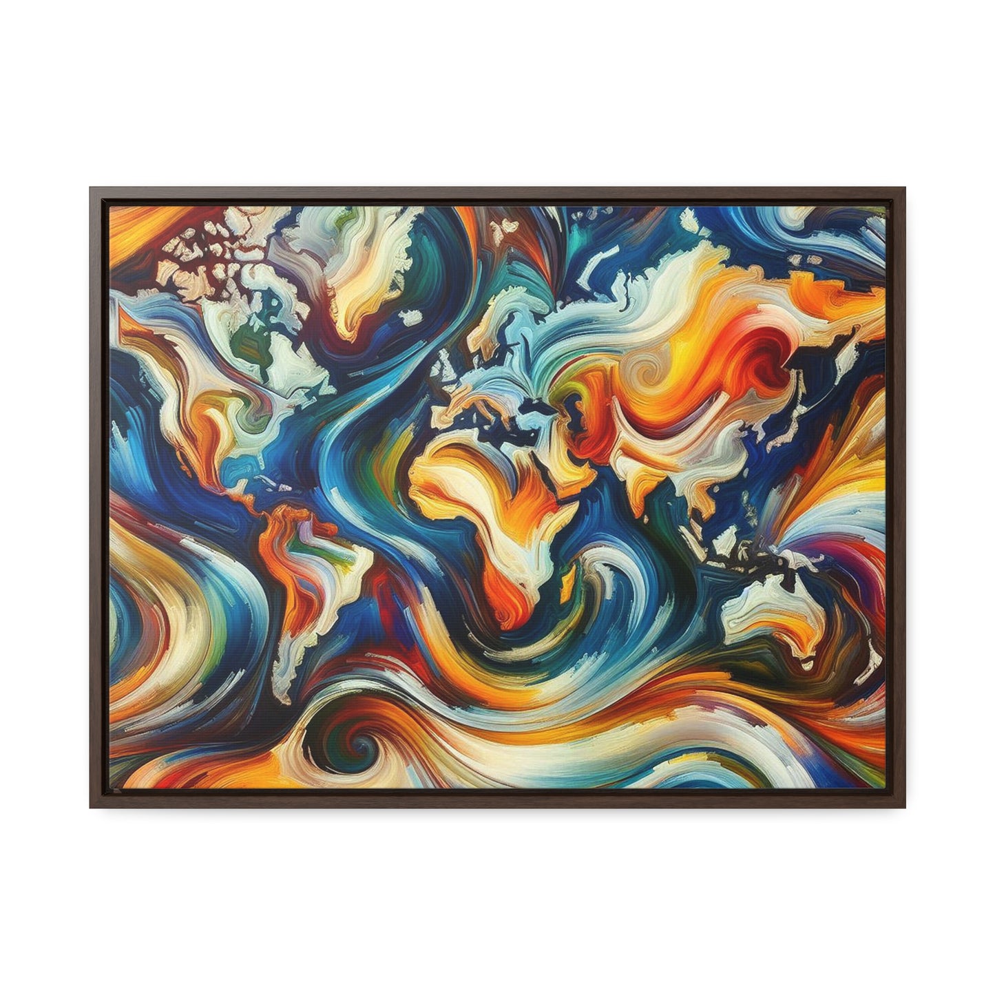 Gallery Canvas - Abstract Expressionist World Map