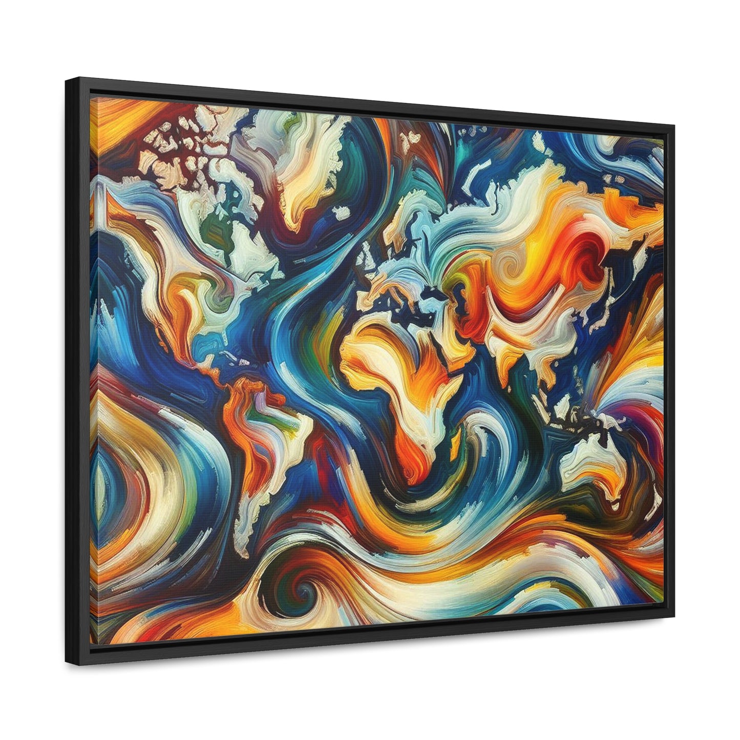 Gallery Canvas - Abstract Expressionist World Map