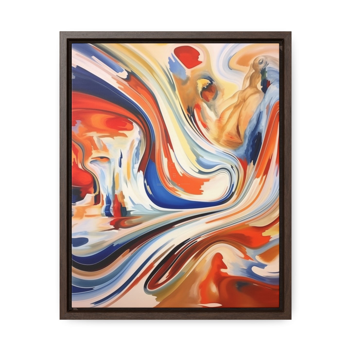 Abstract Gallery Canvas Wraps - Dynamic Swirl of Colors and Shapes