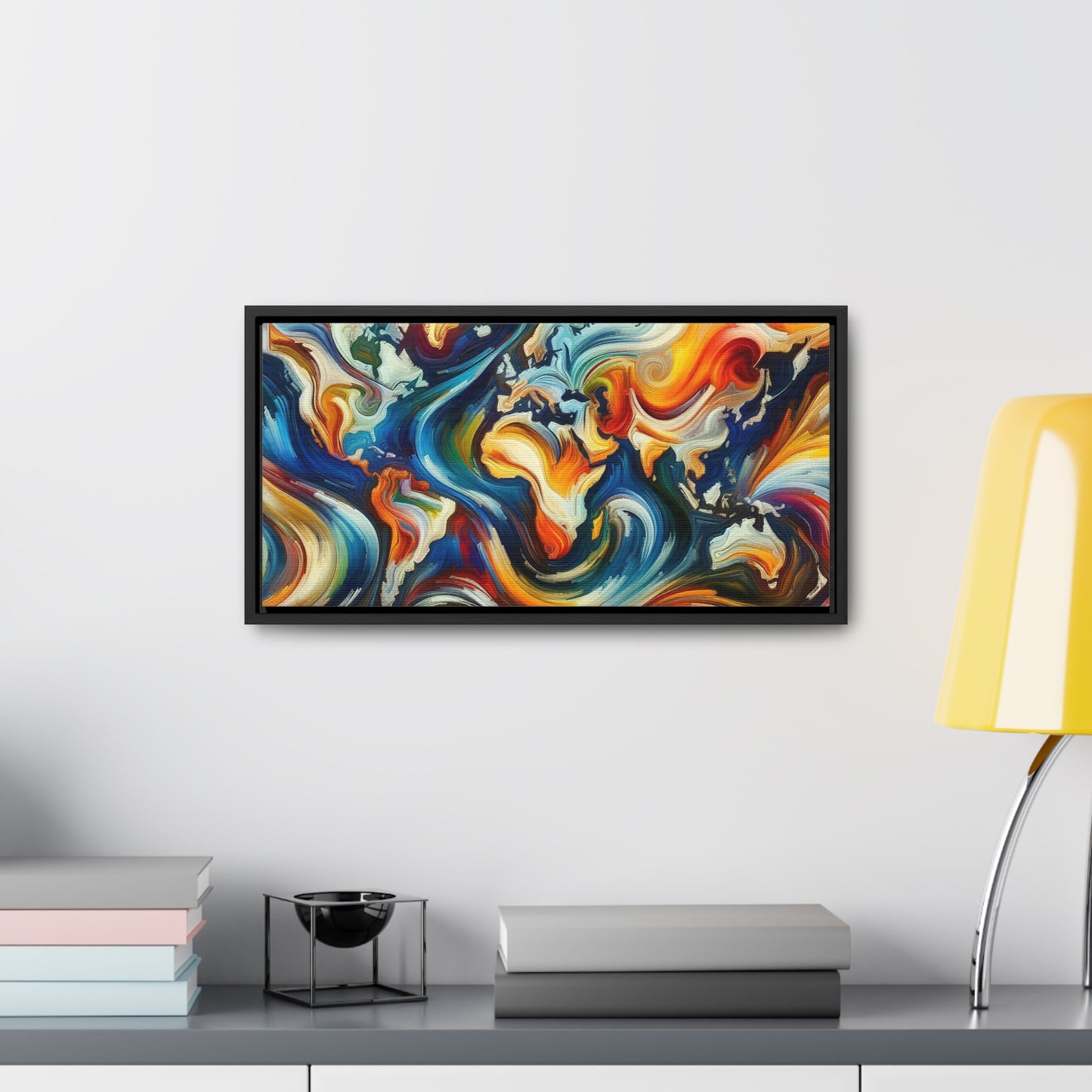 Gallery Canvas - Abstract Expressionist World Map