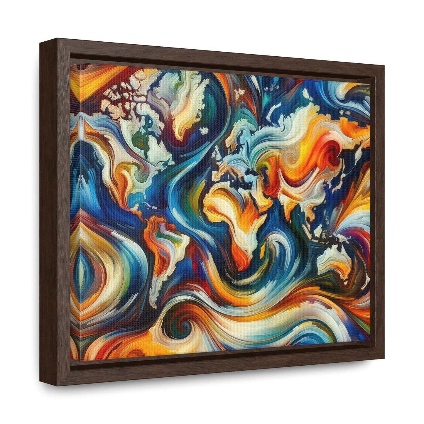 Gallery Canvas - Abstract Expressionist World Map