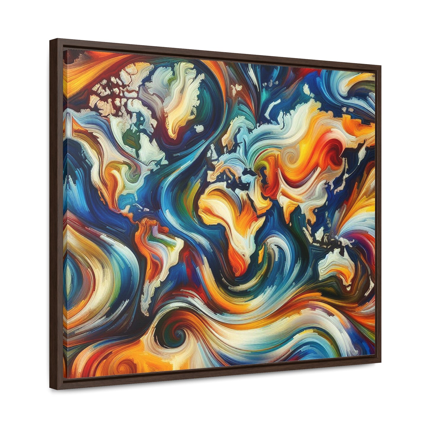 Gallery Canvas - Abstract Expressionist World Map