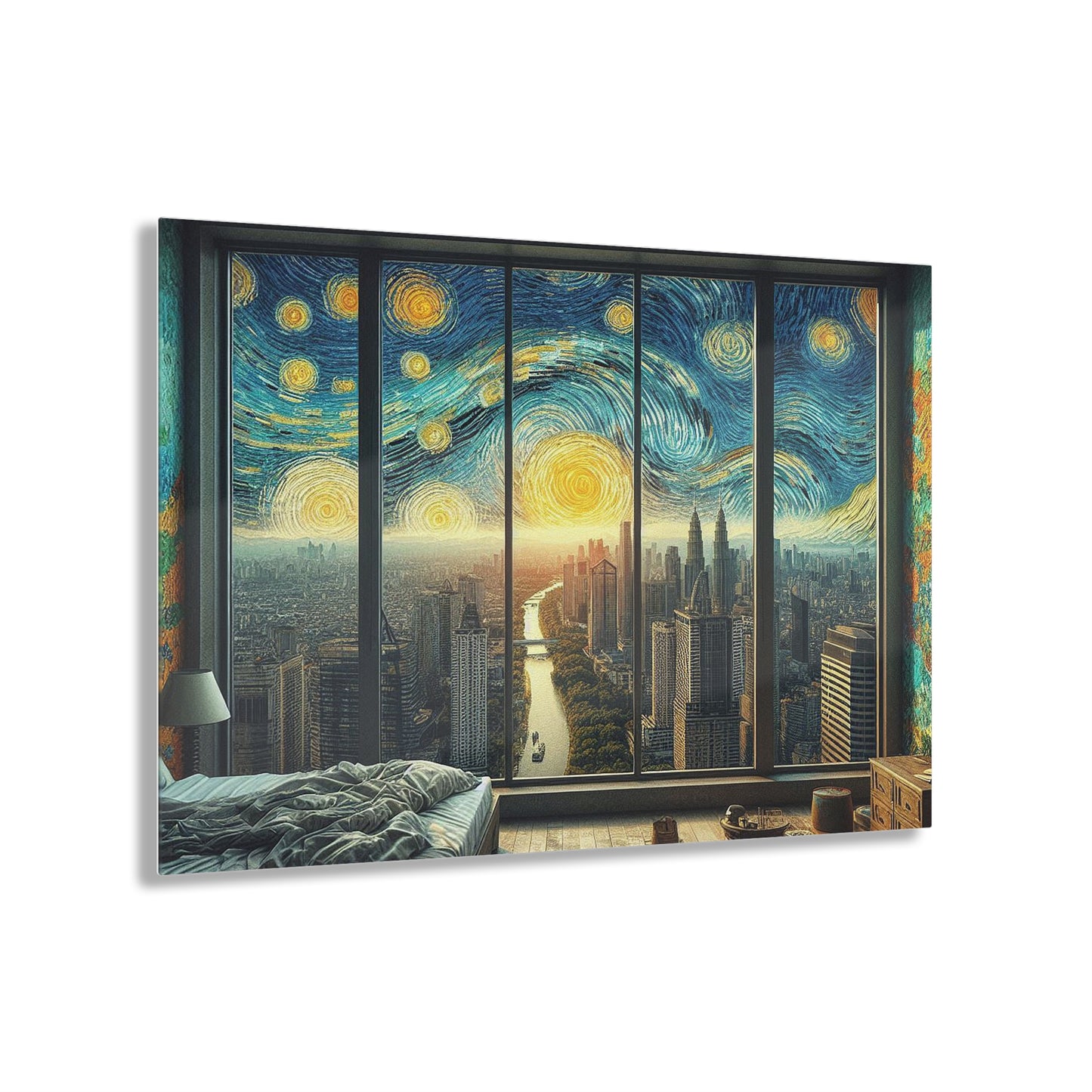 Acrylic Print Starry Night Skyline