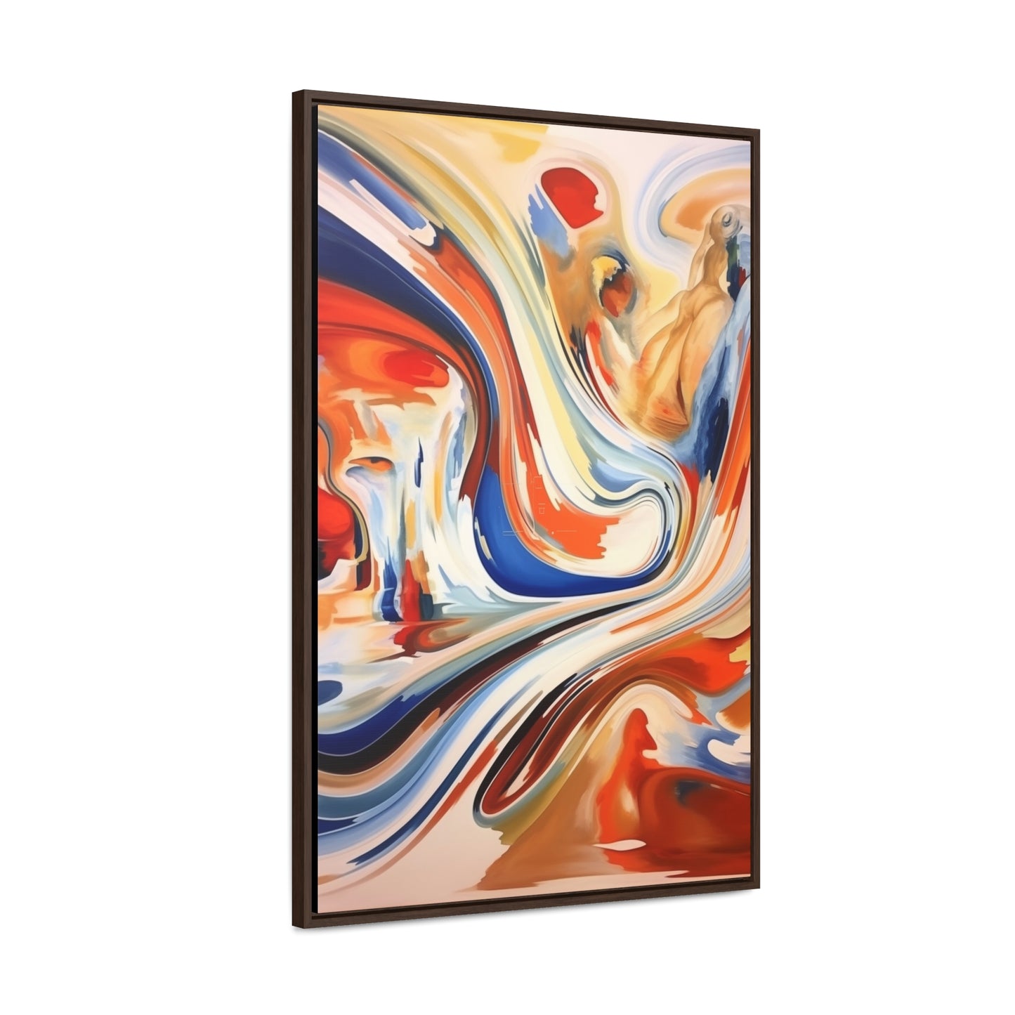 Abstract Gallery Canvas Wraps - Dynamic Swirl of Colors and Shapes