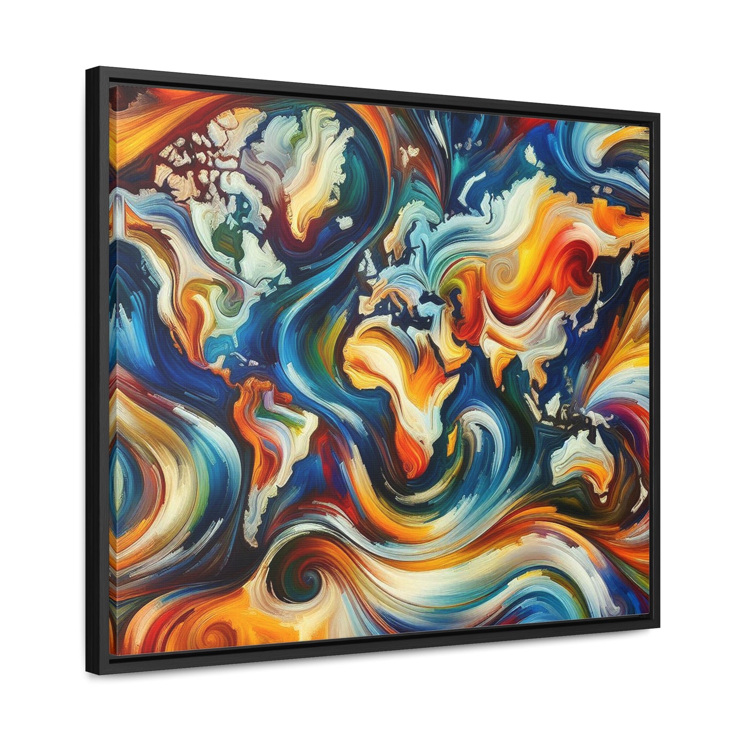 Gallery Canvas - Abstract Expressionist World Map