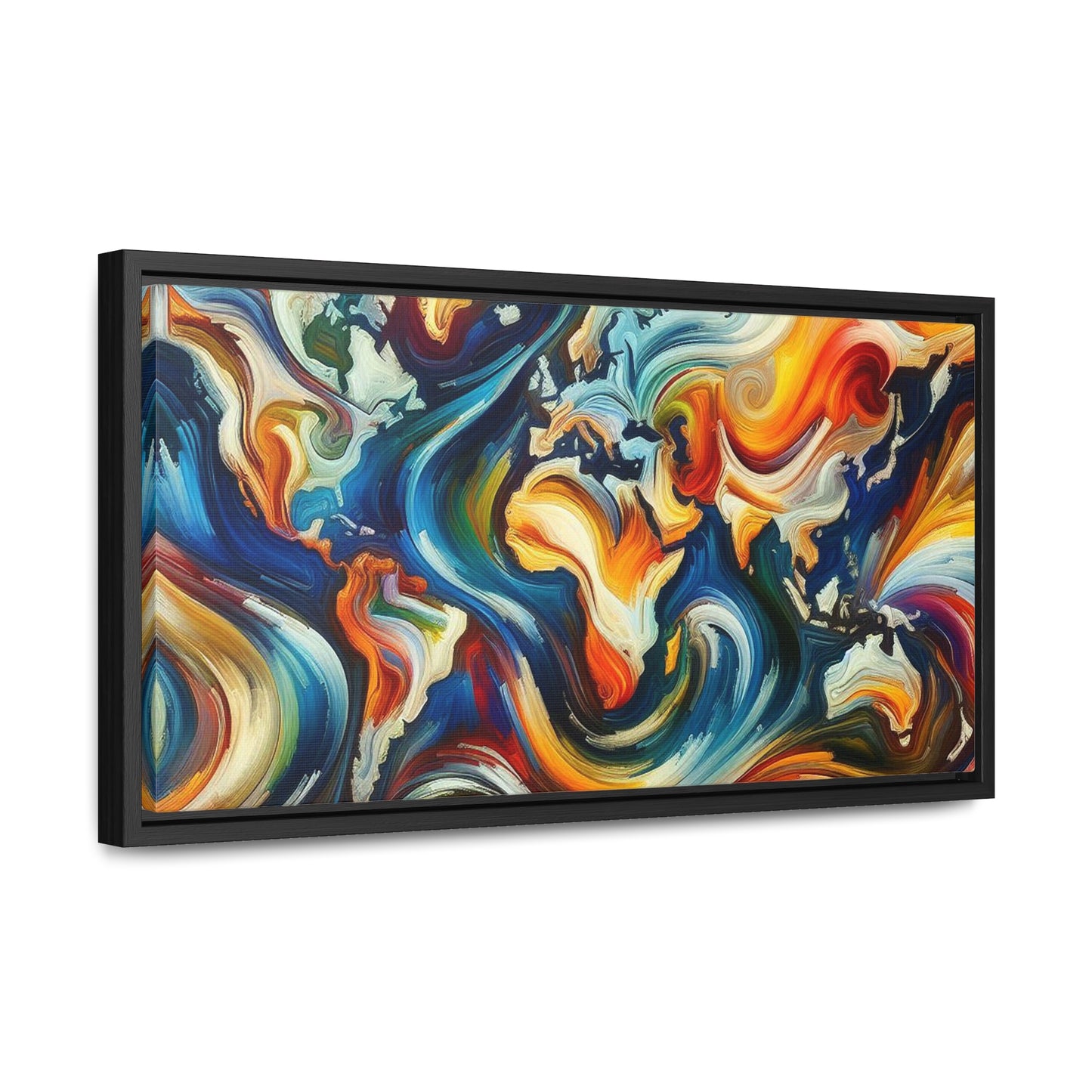 Gallery Canvas - Abstract Expressionist World Map