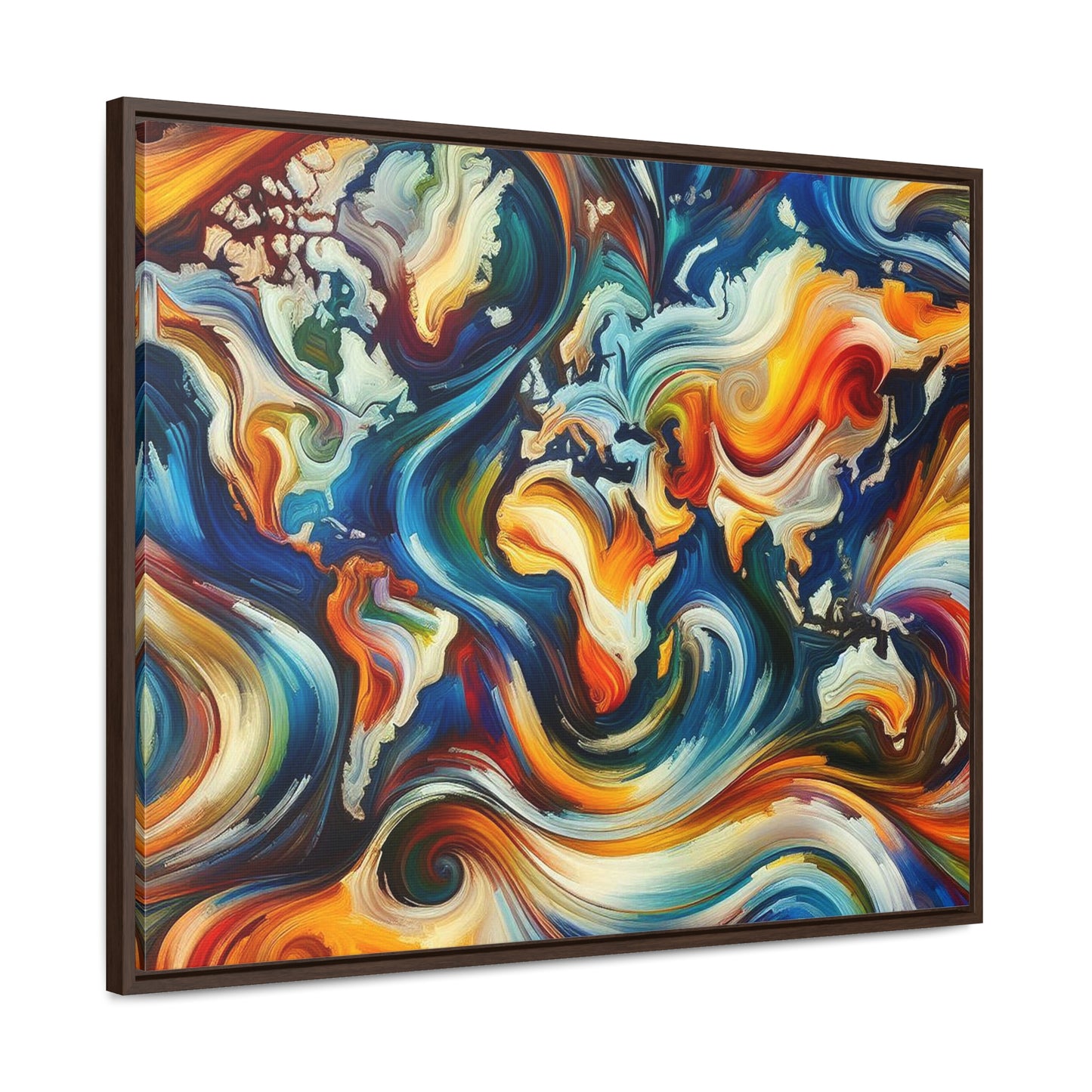 Gallery Canvas - Abstract Expressionist World Map