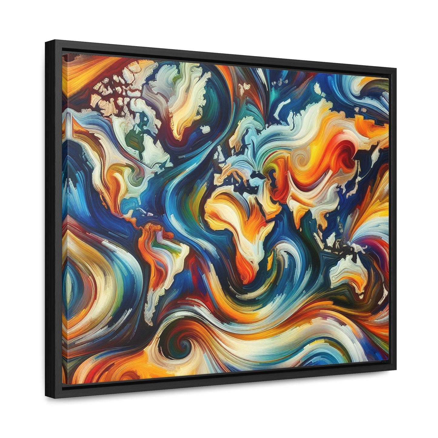 Gallery Canvas - Abstract Expressionist World Map