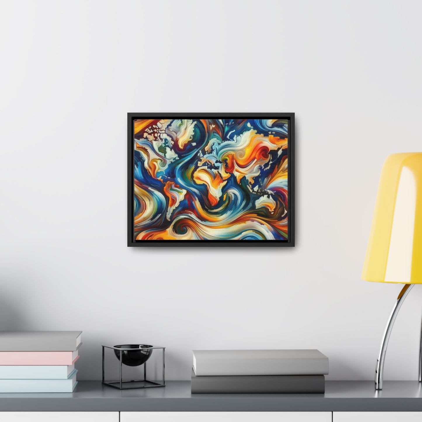 Gallery Canvas - Abstract Expressionist World Map