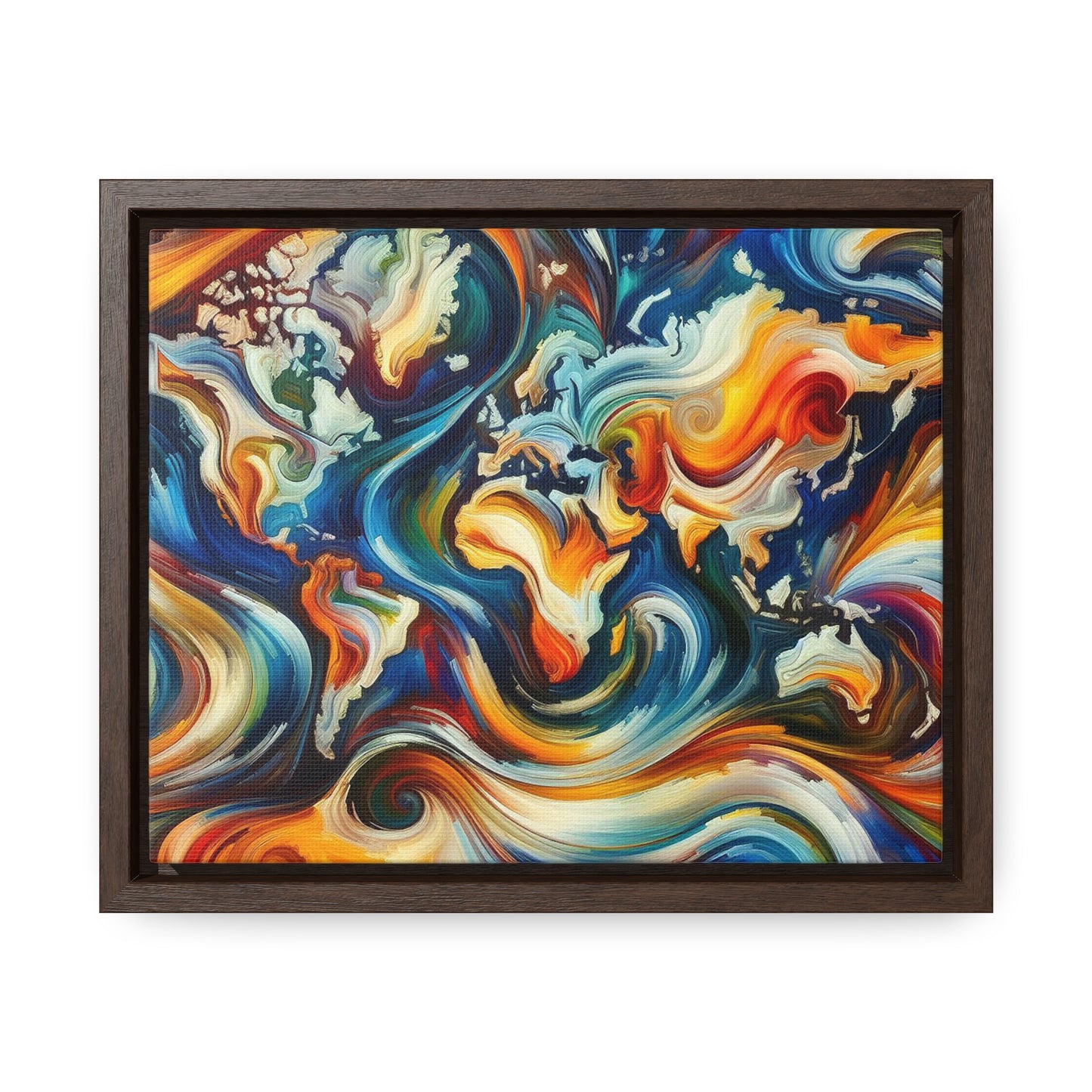 Gallery Canvas - Abstract Expressionist World Map