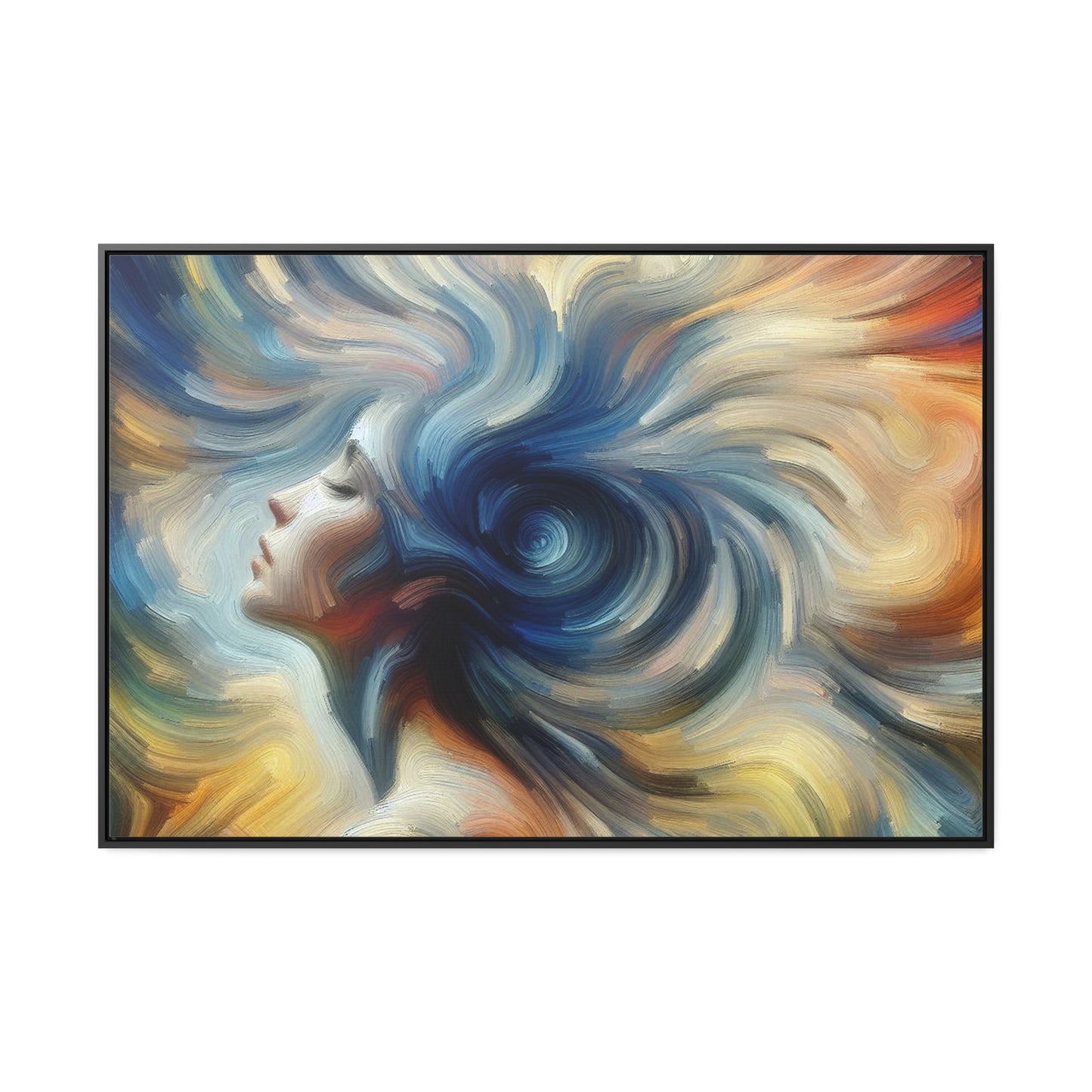 Spinning Woman Abstract Impressionist Painting - Gallery Canvas Wraps, Horizontal Frame