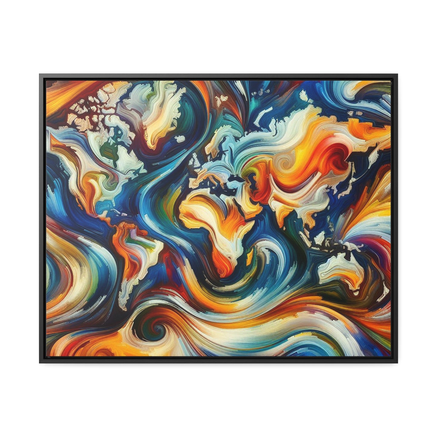 Gallery Canvas - Abstract Expressionist World Map