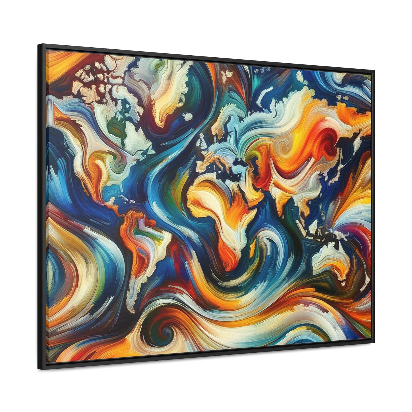 Gallery Canvas - Abstract Expressionist World Map