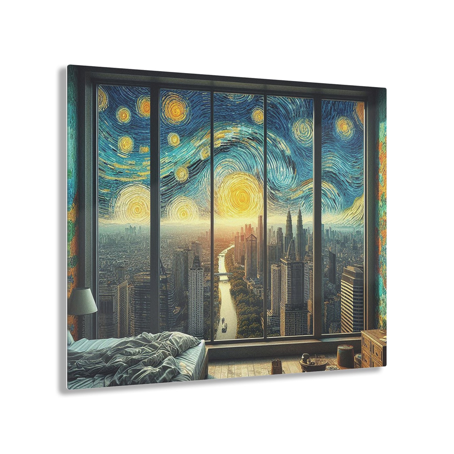 Acrylic Print Starry Night Skyline