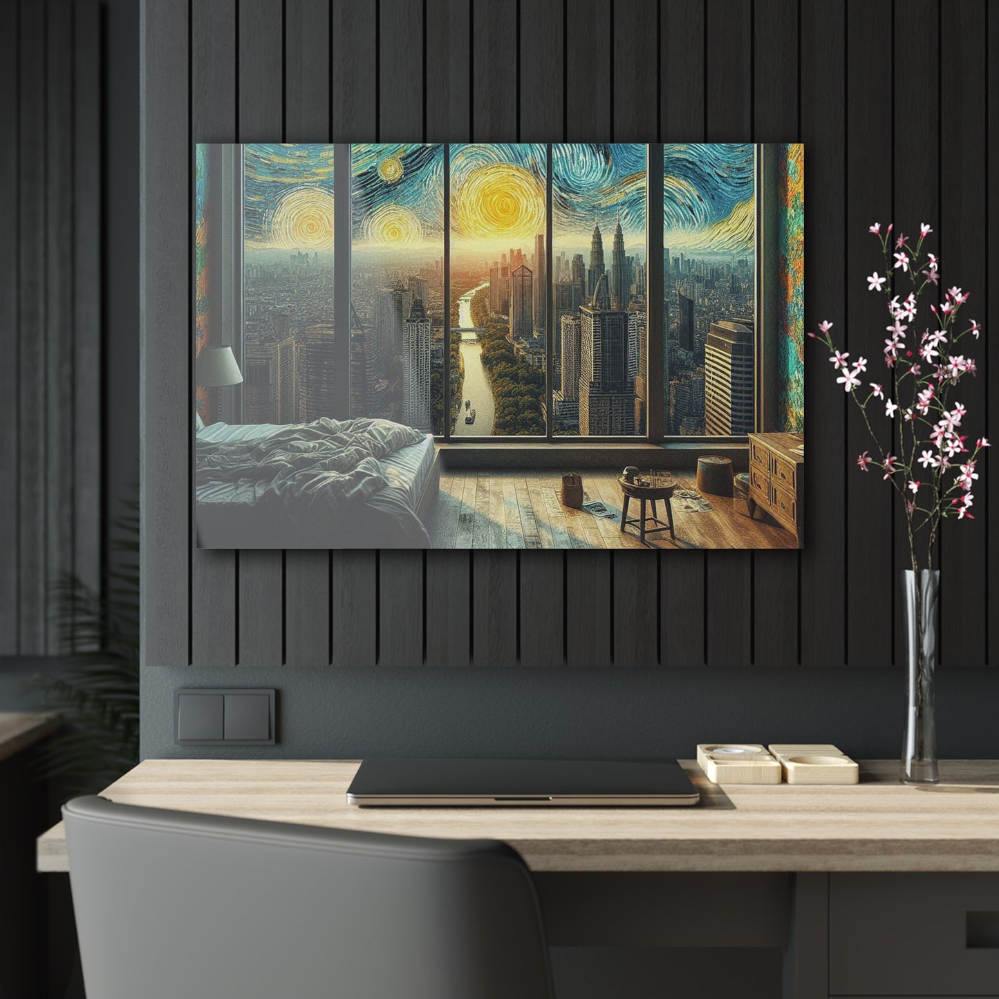 Acrylic Print Starry Night Skyline