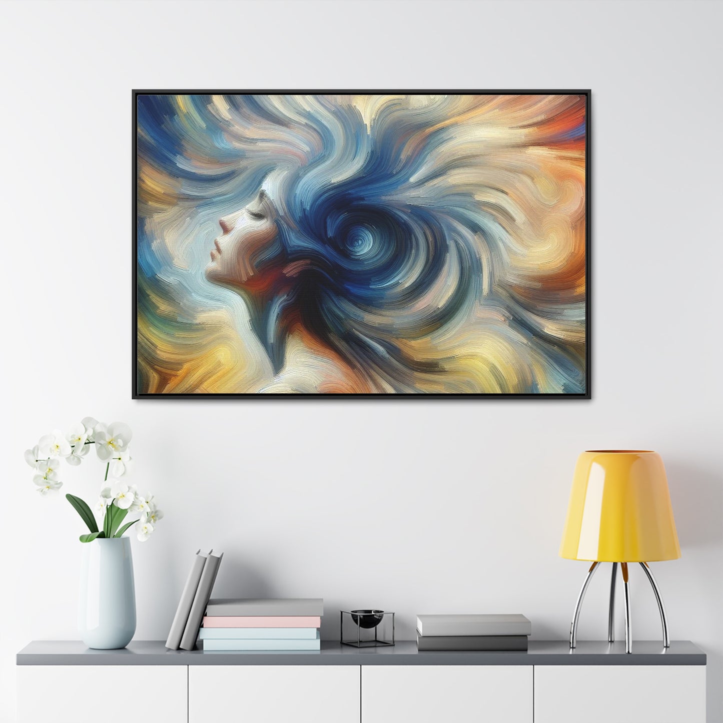 Spinning Woman Abstract Impressionist Painting - Gallery Canvas Wraps, Horizontal Frame