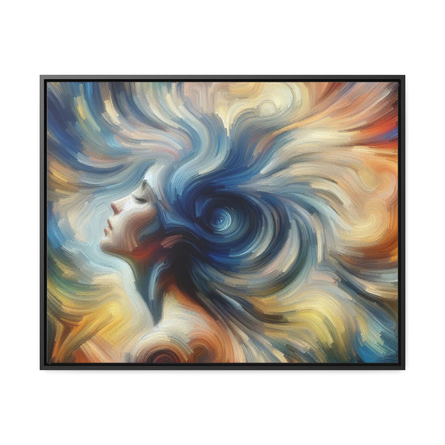 Spinning Woman Abstract Impressionist Painting - Gallery Canvas Wraps, Horizontal Frame