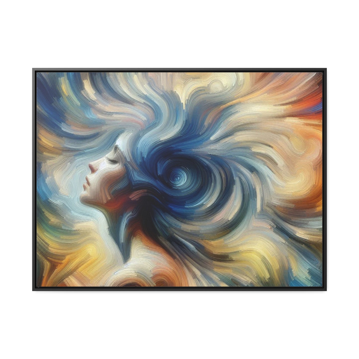 Spinning Woman Abstract Impressionist Painting - Gallery Canvas Wraps, Horizontal Frame