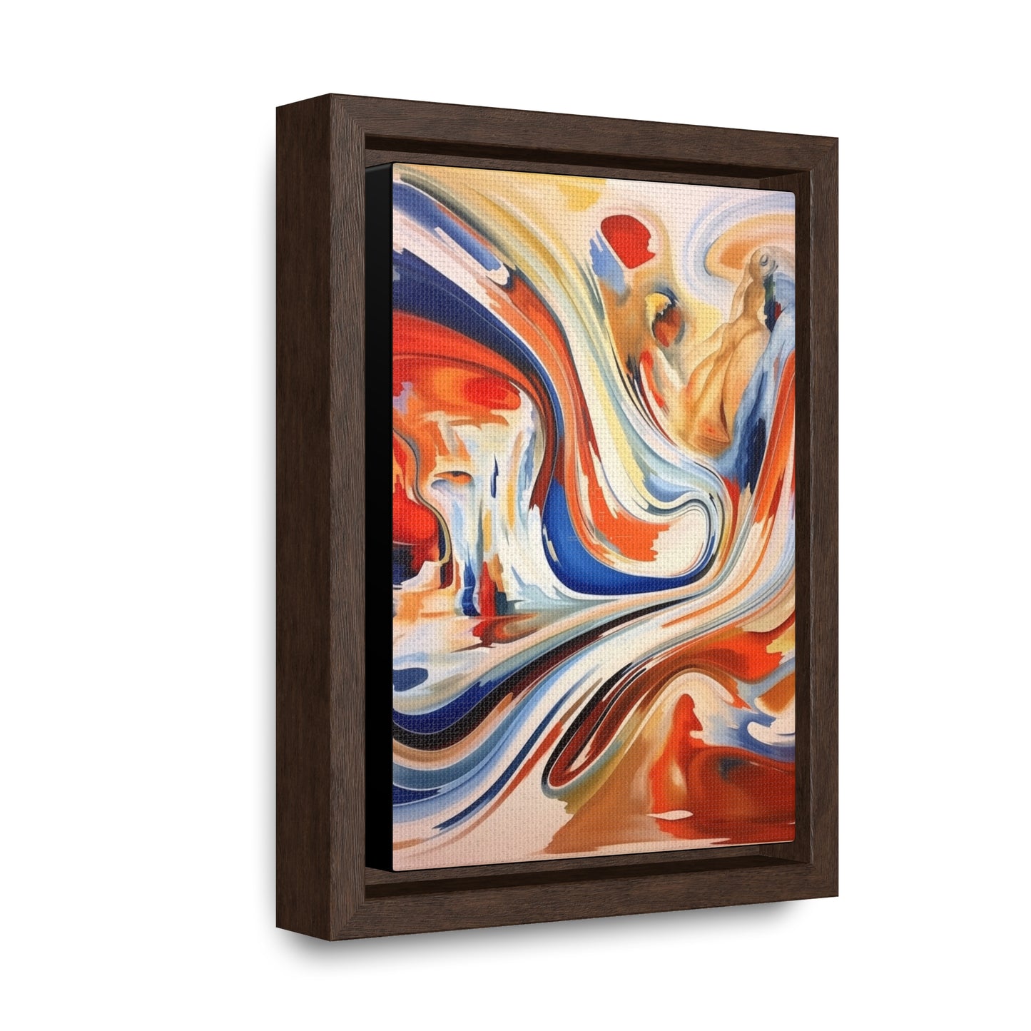 Abstract Gallery Canvas Wraps - Dynamic Swirl of Colors and Shapes