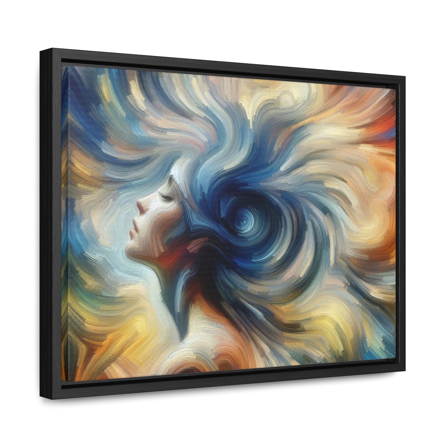 Spinning Woman Abstract Impressionist Painting - Gallery Canvas Wraps, Horizontal Frame