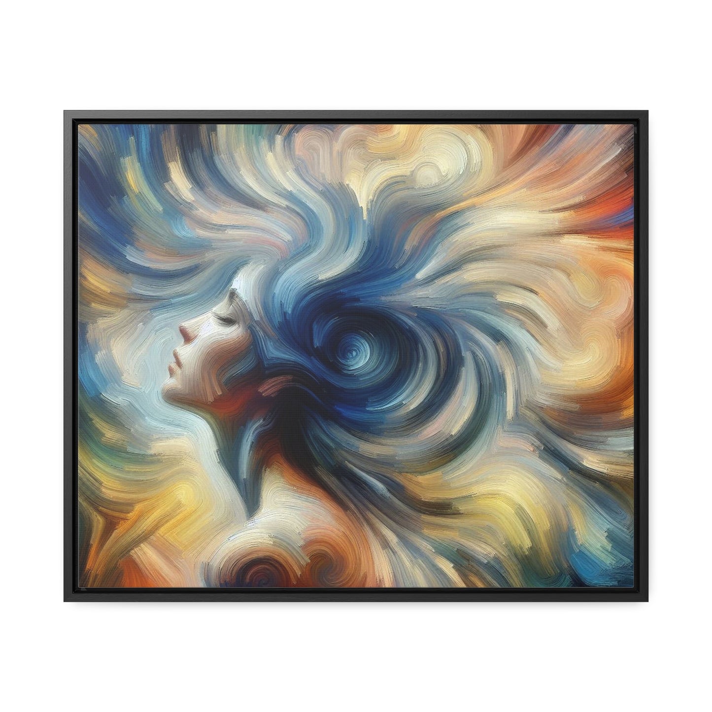 Spinning Woman Abstract Impressionist Painting - Gallery Canvas Wraps, Horizontal Frame