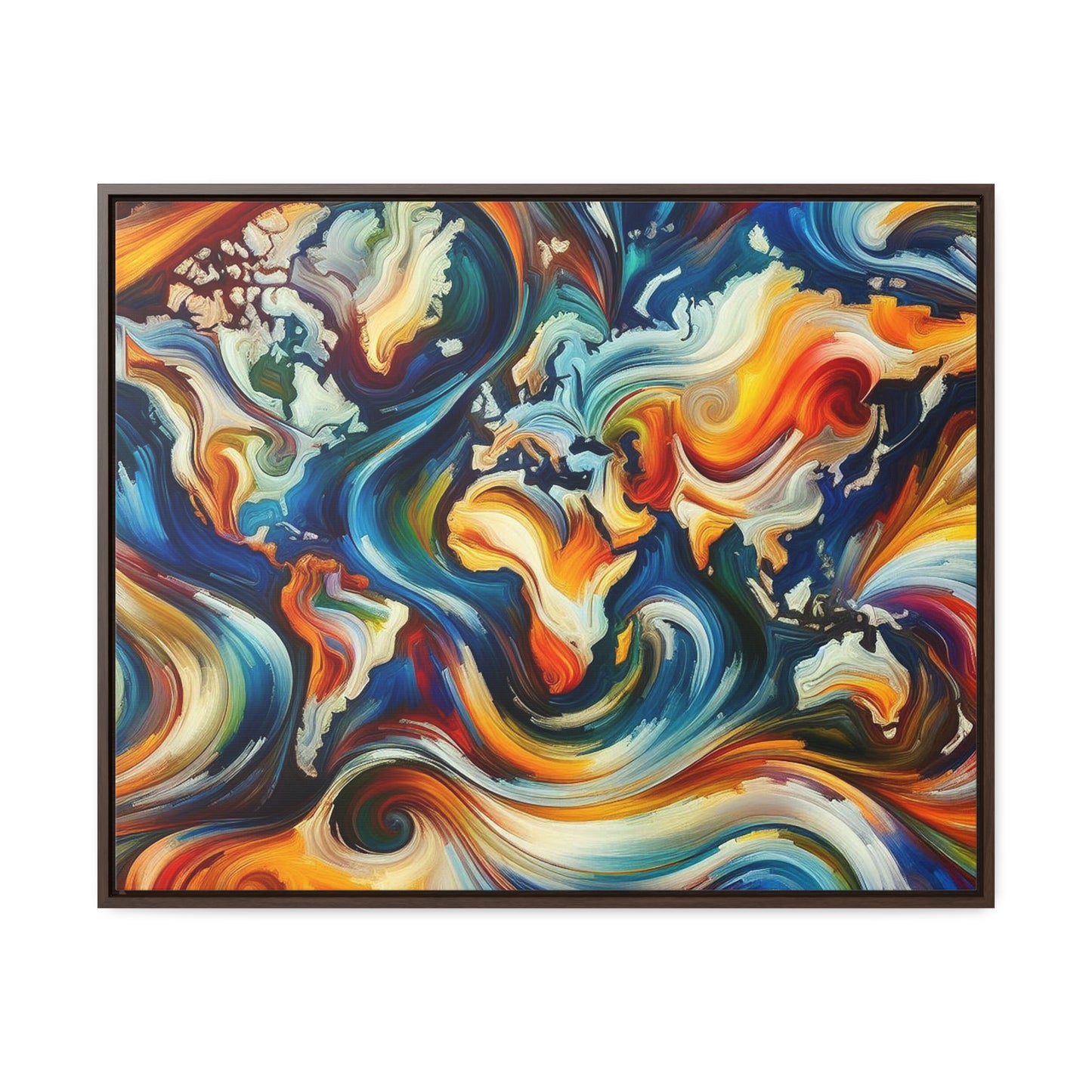 Gallery Canvas - Abstract Expressionist World Map