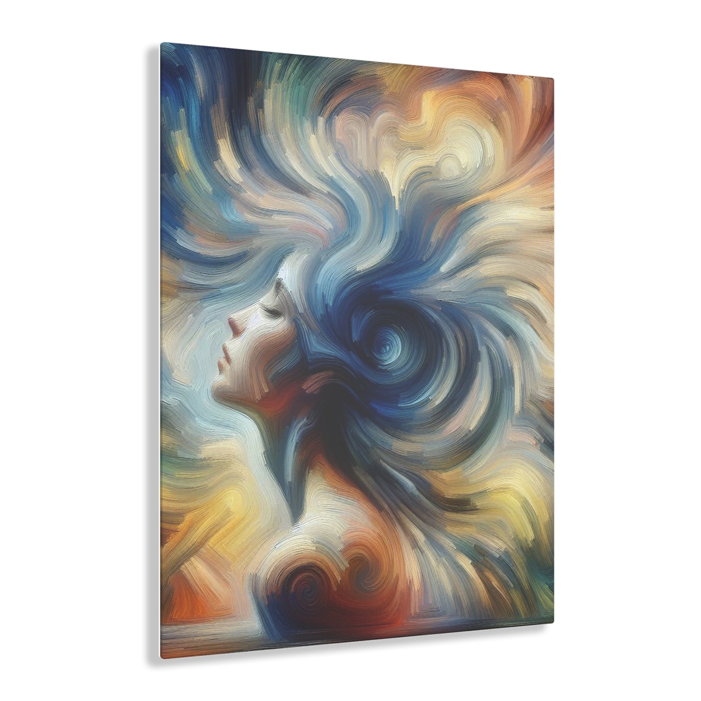 Acrylic Wall Art: Spinning Woman Abstract Impressionist Painting