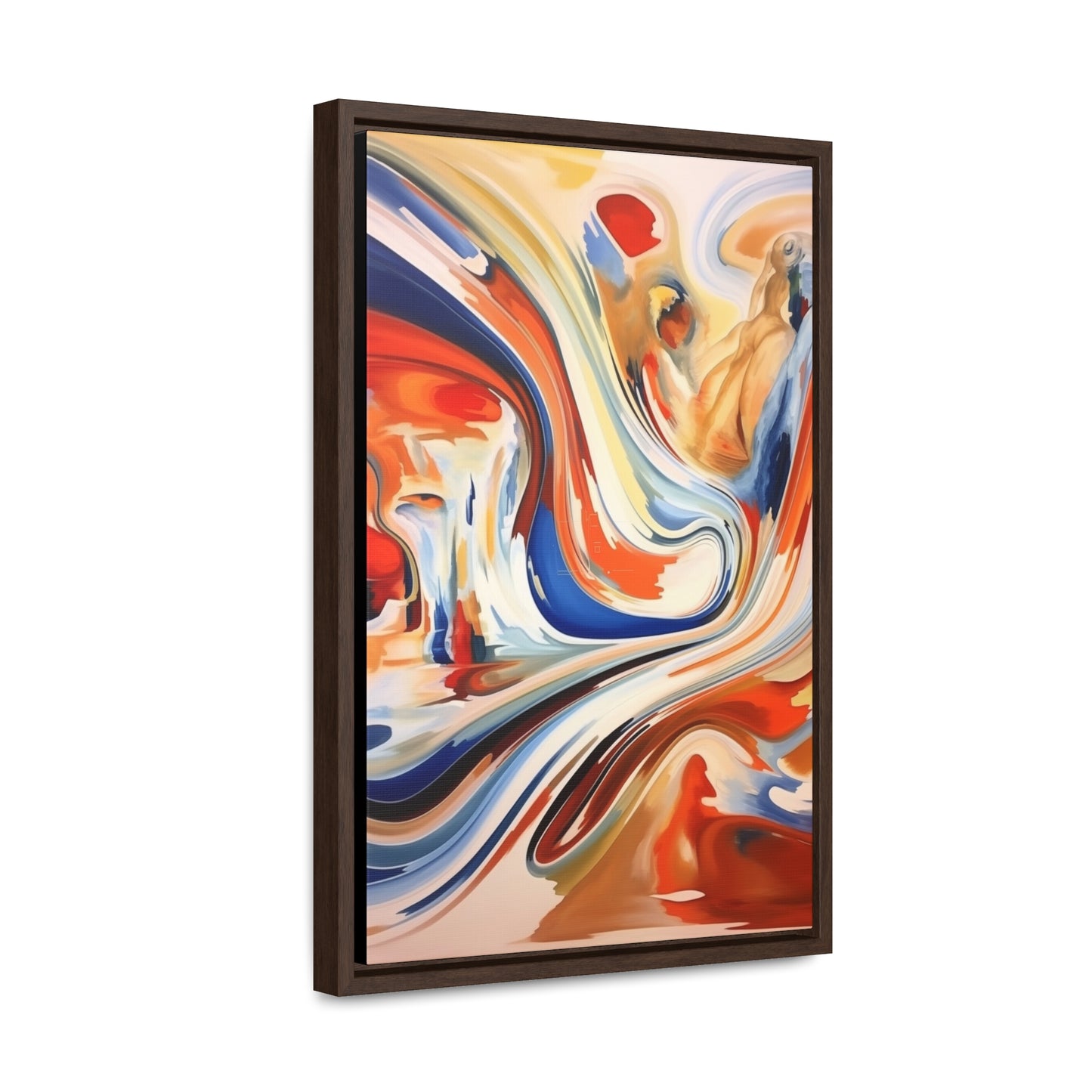 Abstract Gallery Canvas Wraps - Dynamic Swirl of Colors and Shapes