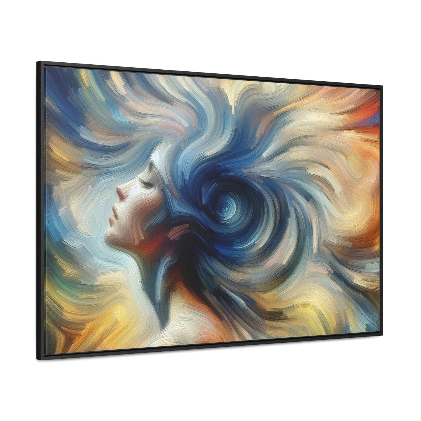 Spinning Woman Abstract Impressionist Painting - Gallery Canvas Wraps, Horizontal Frame