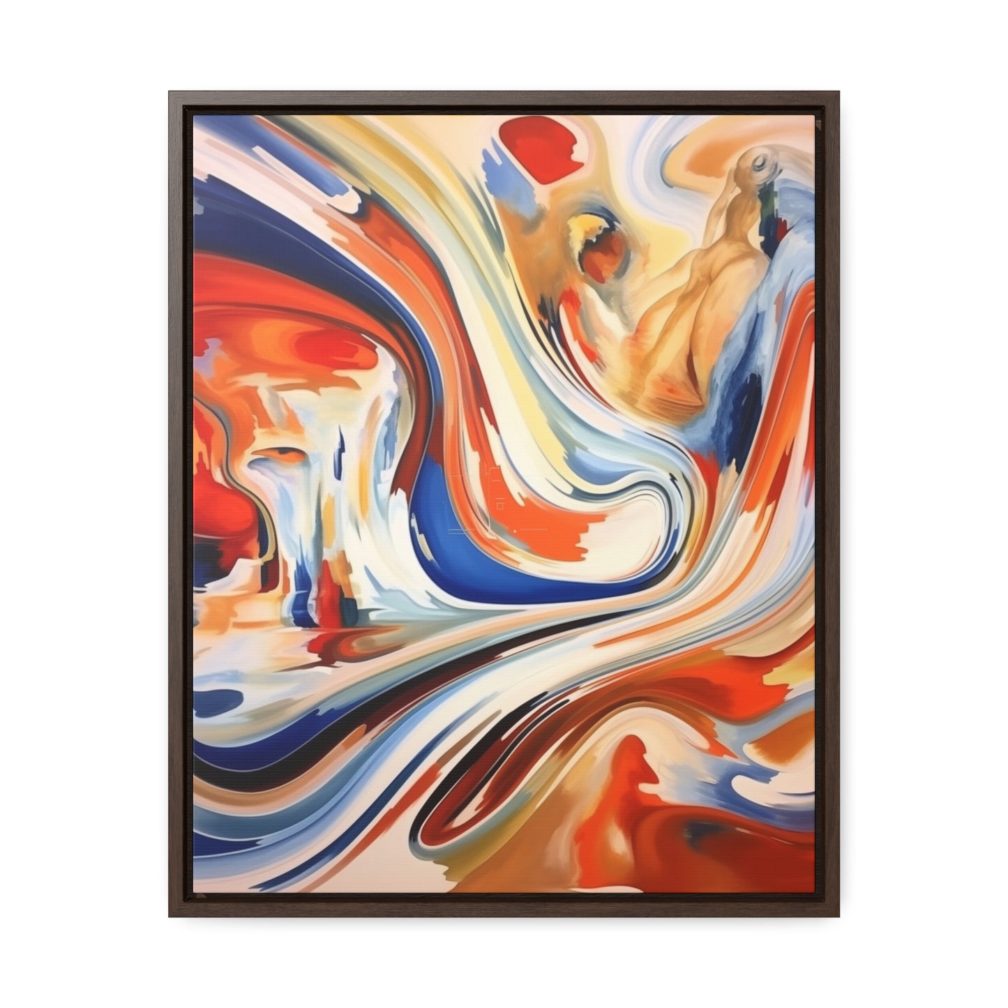 Abstract Gallery Canvas Wraps - Dynamic Swirl of Colors and Shapes