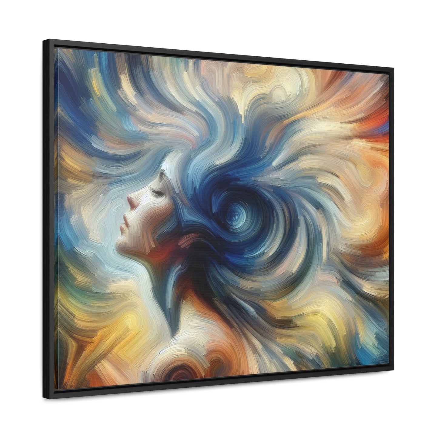 Spinning Woman Abstract Impressionist Painting - Gallery Canvas Wraps, Horizontal Frame