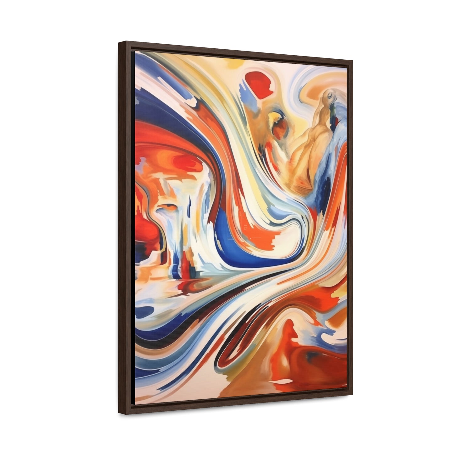 Abstract Gallery Canvas Wraps - Dynamic Swirl of Colors and Shapes