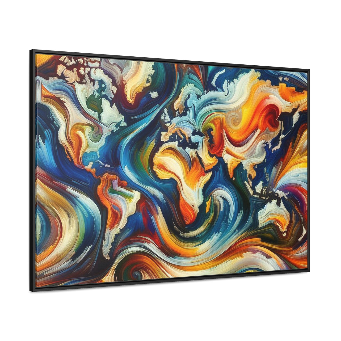 Gallery Canvas - Abstract Expressionist World Map