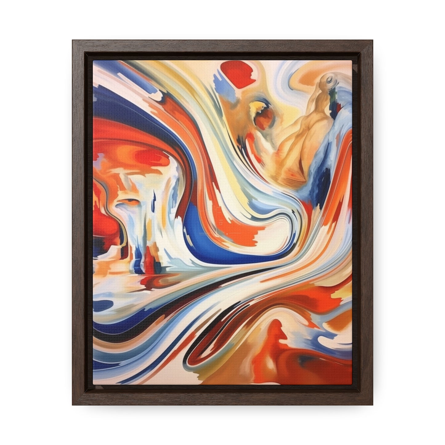 Abstract Gallery Canvas Wraps - Dynamic Swirl of Colors and Shapes