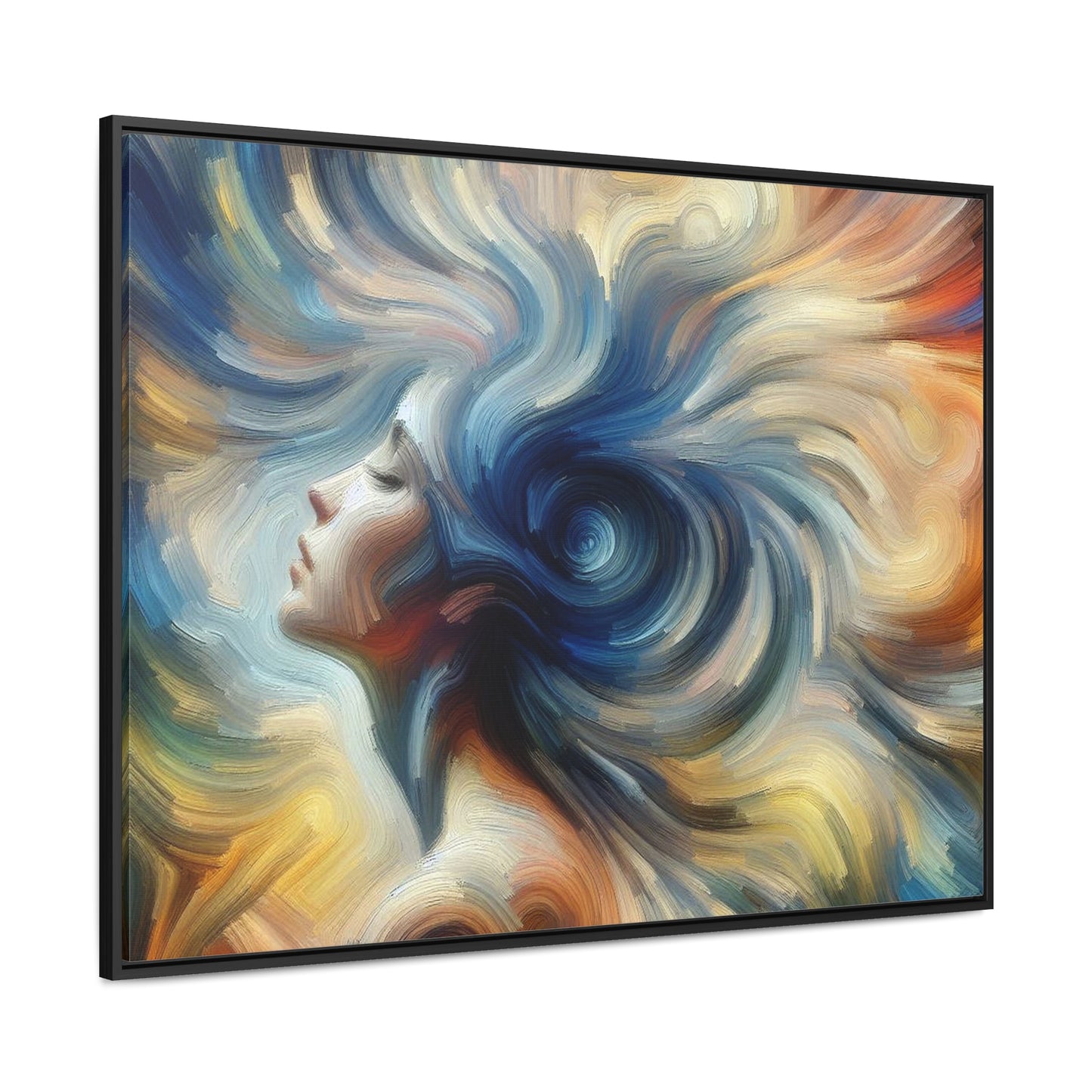 Spinning Woman Abstract Impressionist Painting - Gallery Canvas Wraps, Horizontal Frame