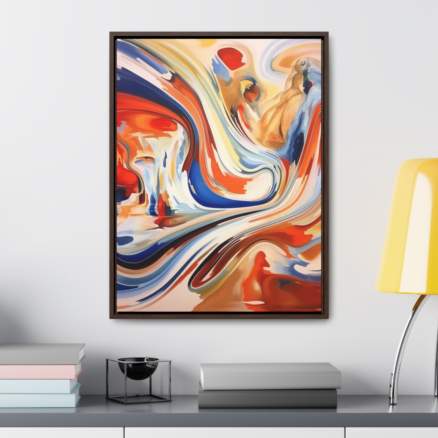 Abstract Gallery Canvas Wraps - Dynamic Swirl of Colors and Shapes