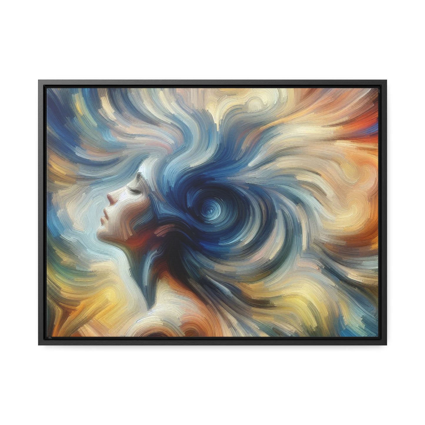 Spinning Woman Abstract Impressionist Painting - Gallery Canvas Wraps, Horizontal Frame