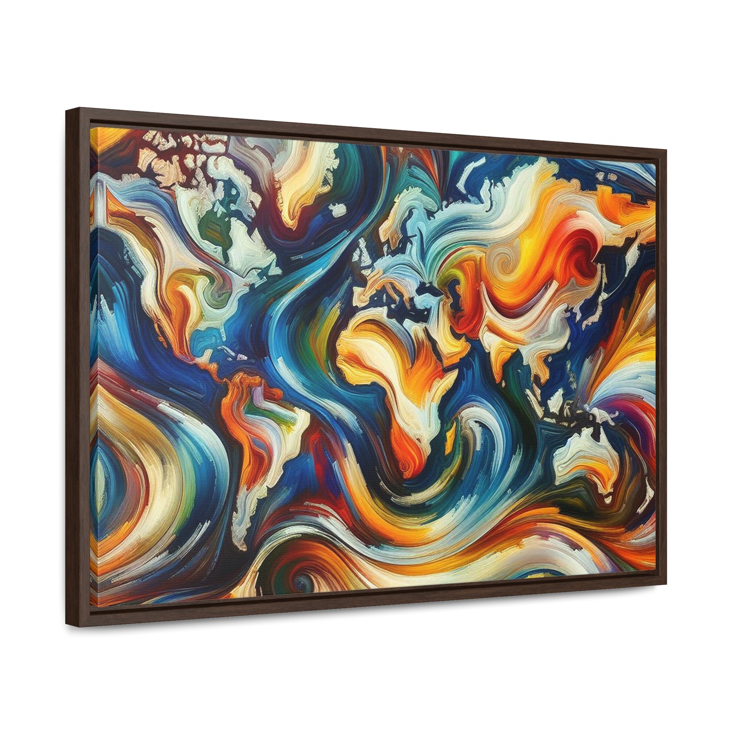 Gallery Canvas - Abstract Expressionist World Map