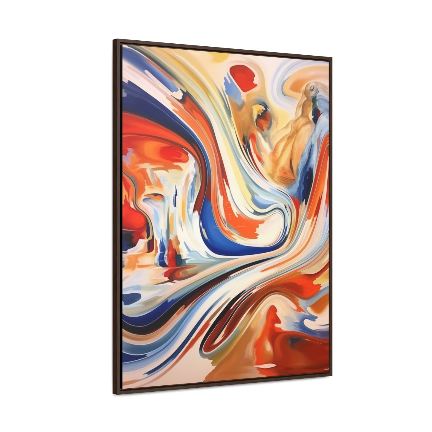 Abstract Gallery Canvas Wraps - Dynamic Swirl of Colors and Shapes