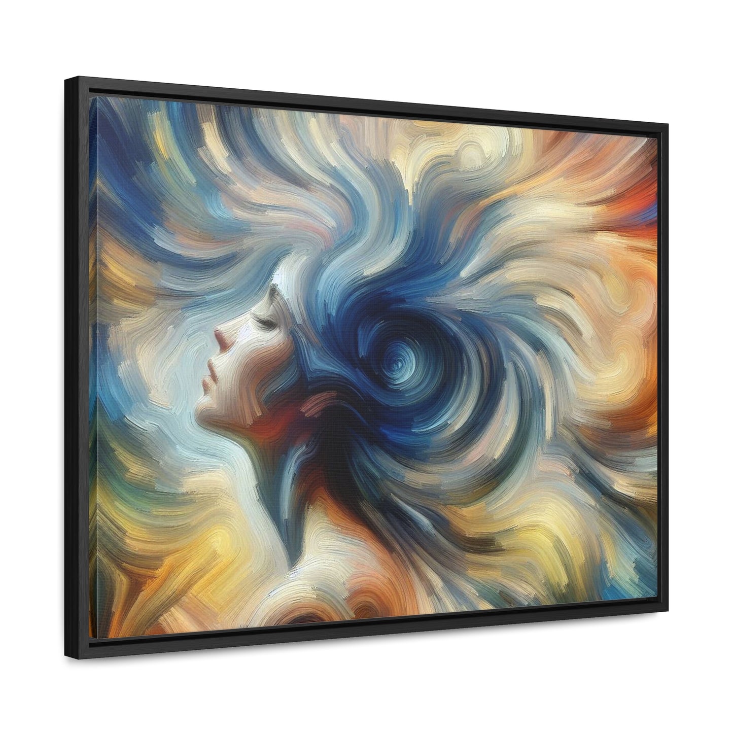 Spinning Woman Abstract Impressionist Painting - Gallery Canvas Wraps, Horizontal Frame