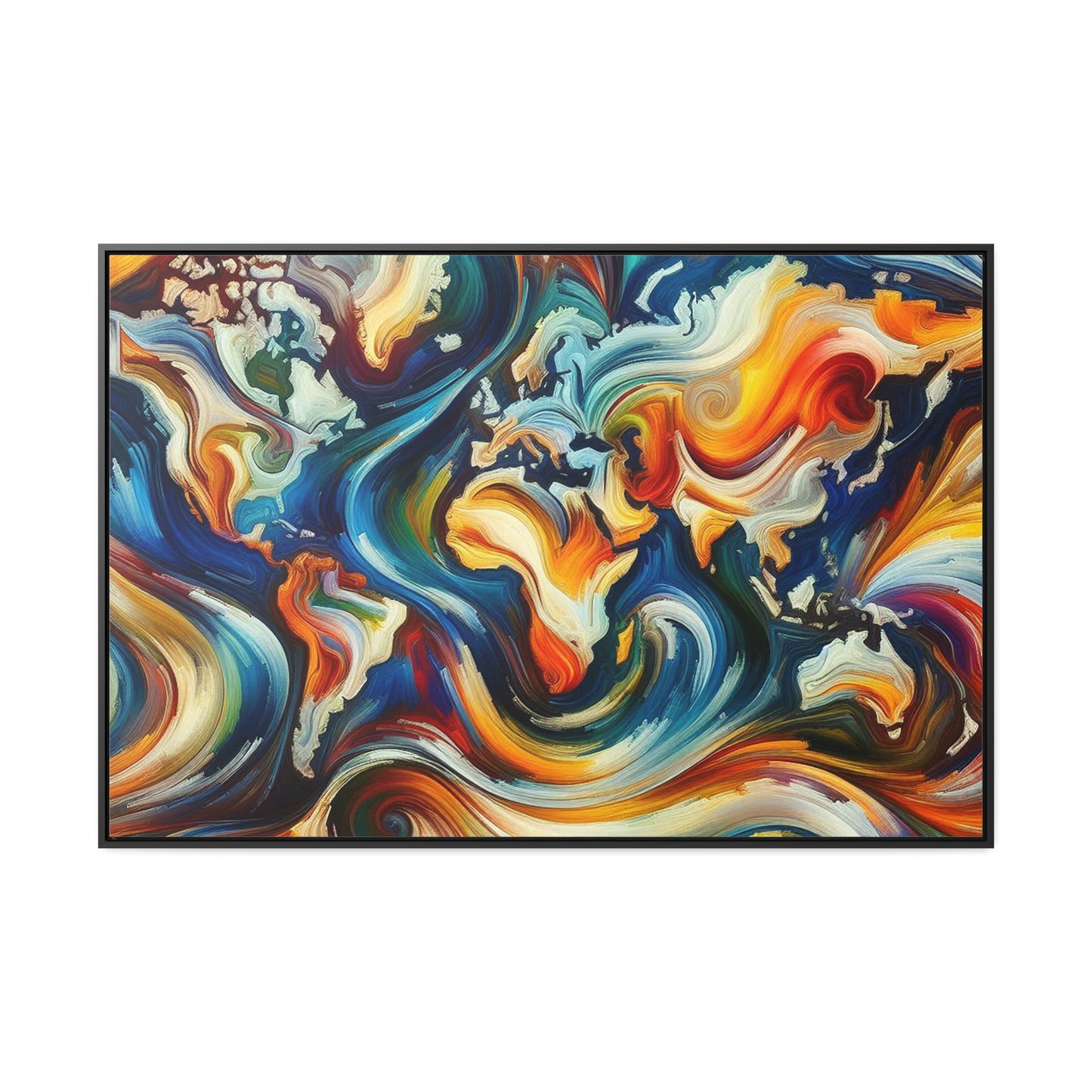 Gallery Canvas - Abstract Expressionist World Map