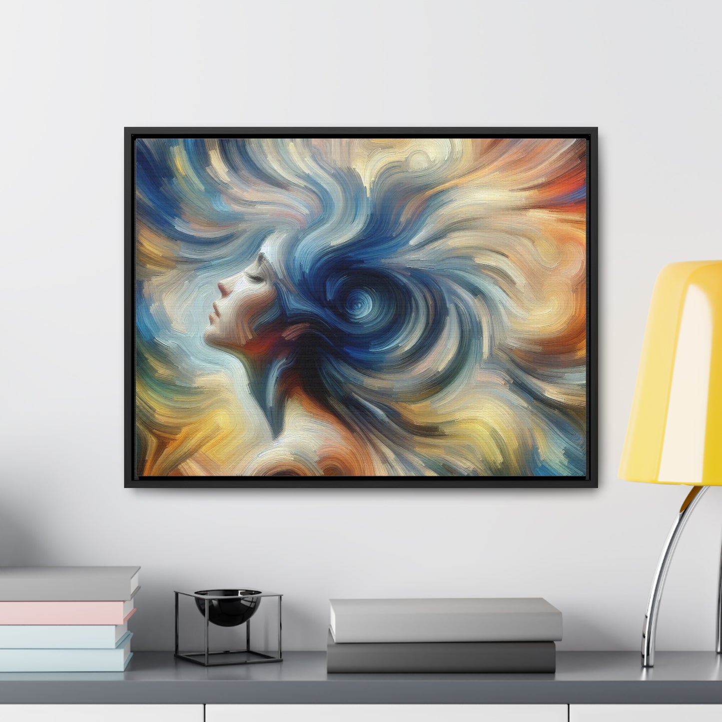 Spinning Woman Abstract Impressionist Painting - Gallery Canvas Wraps, Horizontal Frame